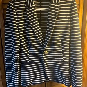 Juicy Couture Navy and White Striped Jacket